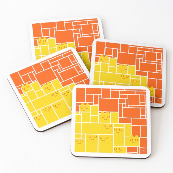 Item preview, Squishy Square Cat Wall designed and sold by chowlet.