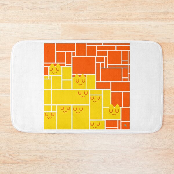 Item preview, Squishy Square Cat Wall designed and sold by chowlet.