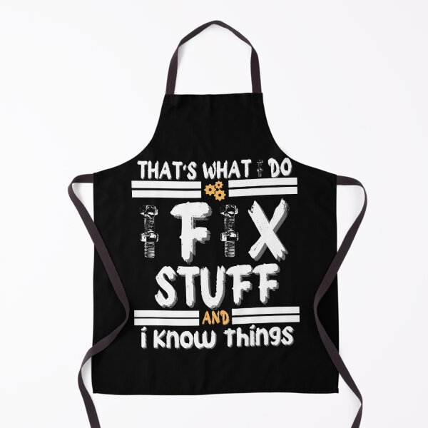 Item preview, I Fix Stuff and I Know Things – Distressed Mechanic Quote designed and sold by CalmDownZone ⭐️⭐️⭐️⭐️⭐️.