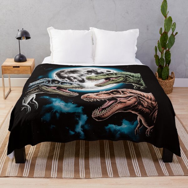 Item preview, 3 Tyrannosaurus Howling At Moon Prehistoric Dinosaurs Parody designed and sold by RatCurry.