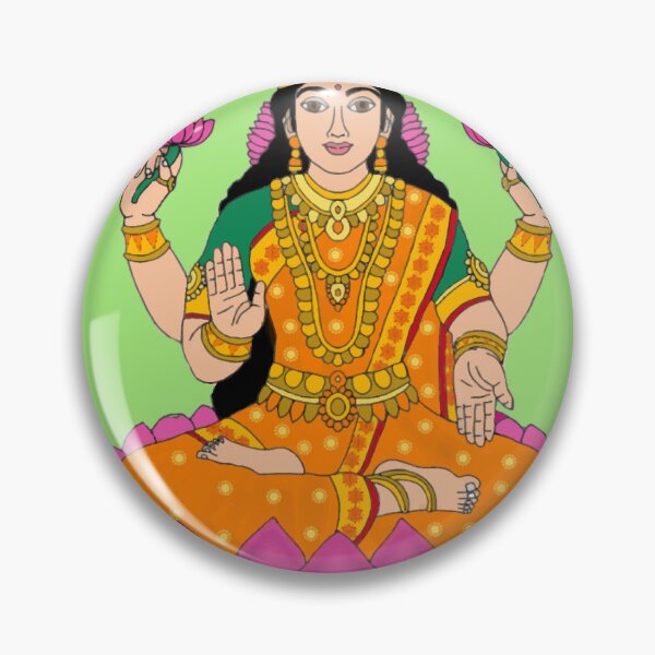 Item preview, Goddess Lakshmi Drawing – Divine Hindu Art Illustration designed and sold by Harshit_Digital_Arts.