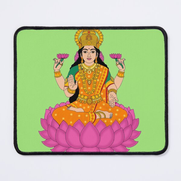 Item preview, Goddess Lakshmi Drawing – Divine Hindu Art Illustration designed and sold by Harshit_Digital_Arts.