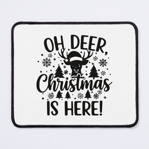 Item preview, Oh Deer Christmas Is Here – Cute Reindeer Funny Holiday T-Shirt designed and sold by malkeetart.