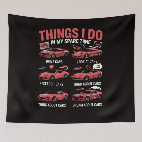 Item preview, Things I Do In My Spare Time Car Enthusiast Car Lover designed and sold by LapFemile.
