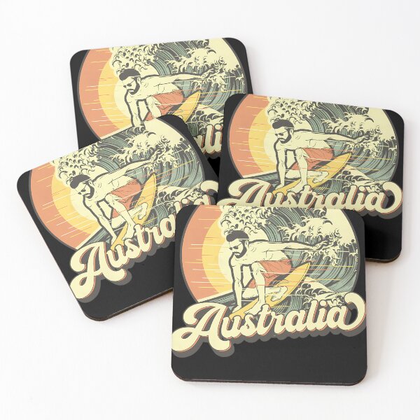Item preview, Australia-Vintage-Surfer-Retro-Vacation-Souvenir designed and sold by QianxiWan.