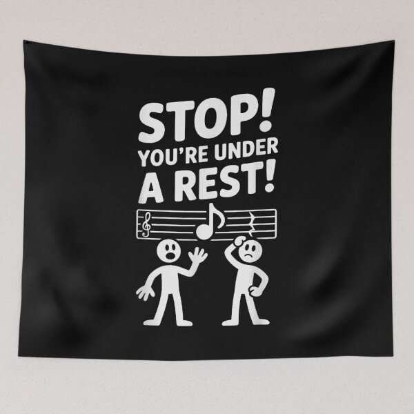 Item preview, Under a Rest Funny Music Lover Music Teacher Pun designed and sold by Stoorn621.