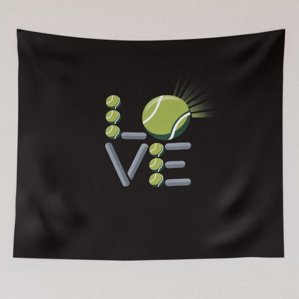 Item preview, Tennis Green Player Racket Pattern Love Logo Ball designed and sold by LapFemile.
