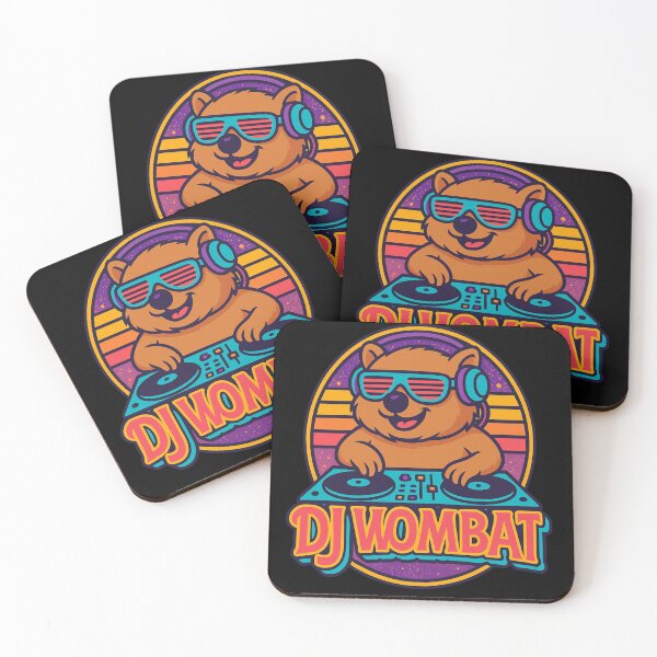Aperçu de l'œuvre DJ Wombat Australien EDM Animal créée et vendue par pUNKnown.