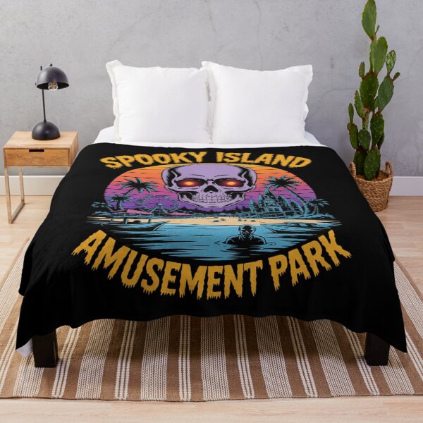 Item preview, Spooky Island Amusement Park Skull Resort Sunset designed and sold by ShelFisher.