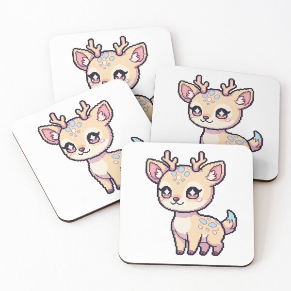 Item preview, Pastel Deer-Kitten Hybrid – Soft Kawaii Cute Creature Sticker designed and sold by Pixel Girl Aesthetic Studio.
