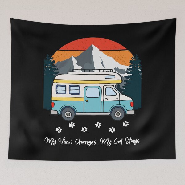 Item preview, My Views Changes, My Cat Stays. Funny RV and Cat design. designed and sold by SofikoDesigns.