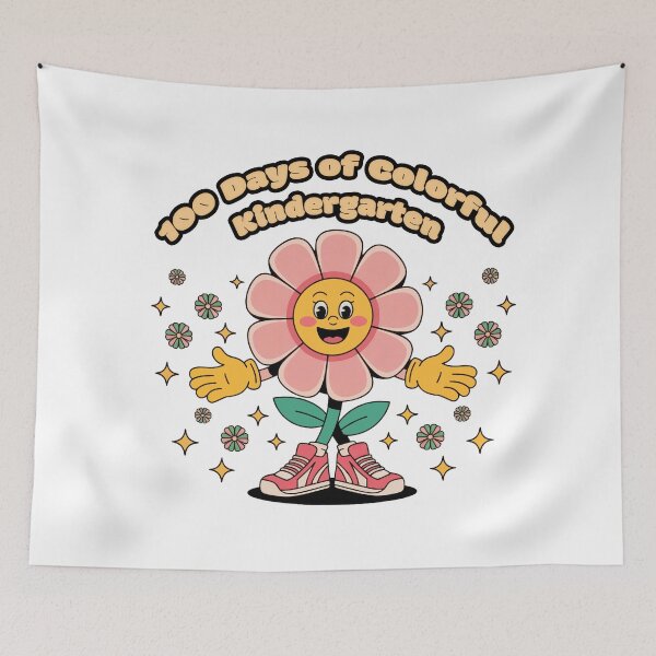 Item preview, 100 Days of Colorful Kindergarten – Fun Classroom Celebration Quote designed and sold by TextMood.