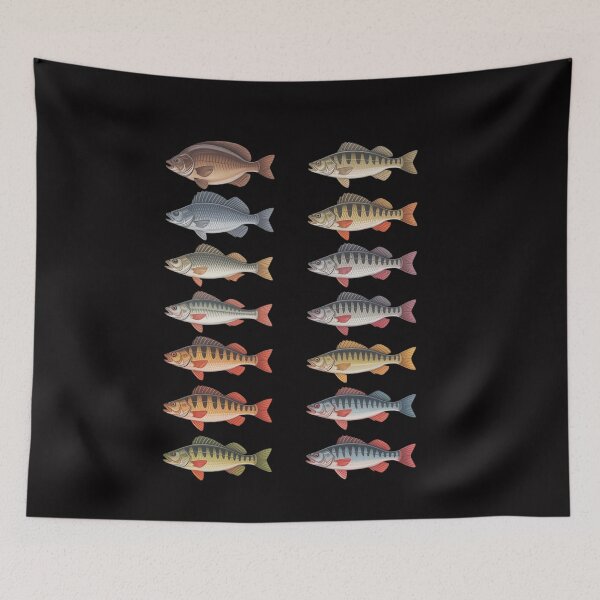 Item preview, Types Of Freshwater Fish Species Fishing Fisherman Anglers designed and sold by ConceptThena.