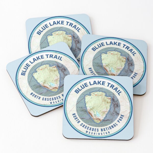 Item preview, Souvenir Map - Blue Lake Trail North Cascades National Park designed and sold by Willz Designz.