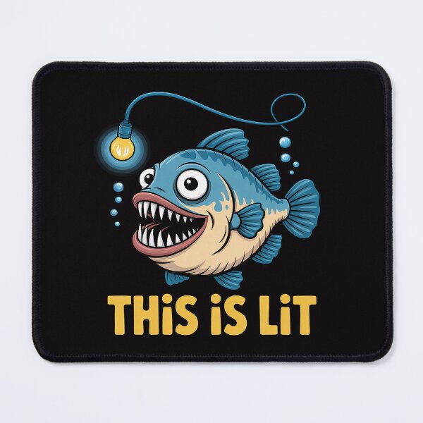 Item preview, This Is Lit Angler Fish Monster Fishing Fisherman Anglerfish designed and sold by ConceptThena.