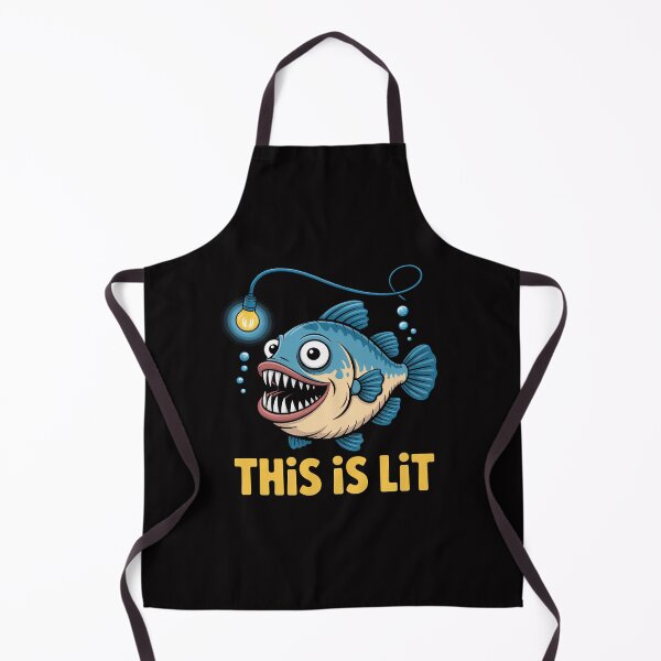 Item preview, This Is Lit Angler Fish Monster Fishing Fisherman Anglerfish designed and sold by ConceptThena.