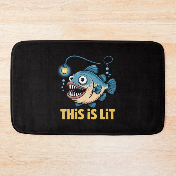 Item preview, This Is Lit Angler Fish Monster Fishing Fisherman Anglerfish designed and sold by ConceptThena.