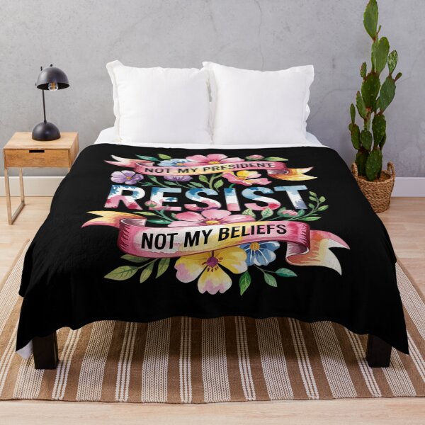 Item preview, Anti-Trump Floral Resist Not My President designed and sold by KonstanKoraner.
