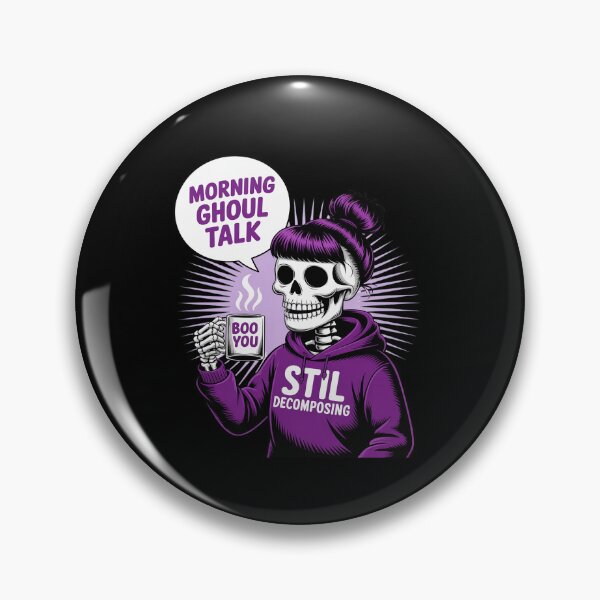 Item preview, Spooky Podcast Skeleton Coffee Goth Girl designed and sold by Sandrhaus.