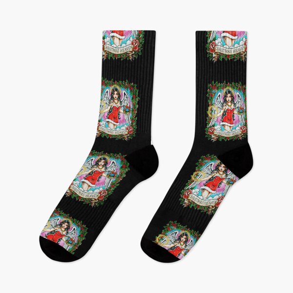 Item preview, Christmas Heaven Pinup - Angel Retro Flash designed and sold by CoffinsArt.