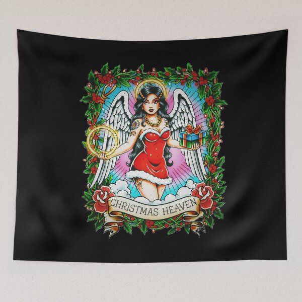 Item preview, Christmas Heaven Pinup - Angel Retro Flash designed and sold by CoffinsArt.