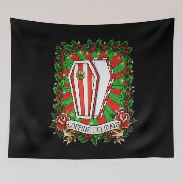 Item preview, Coffins Holidays - Candy Cane Goth Christmas designed and sold by CoffinsArt.