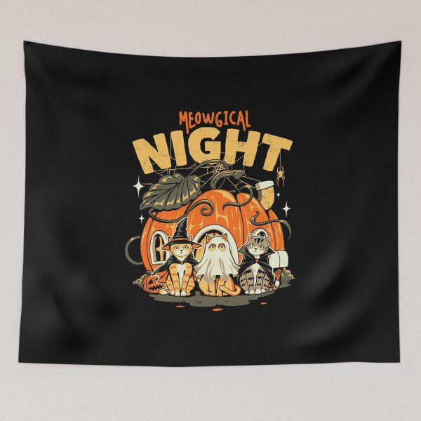 Item preview, Meowgical Night – Cute Halloween Cat Trio designed and sold by Pupung oktavian.