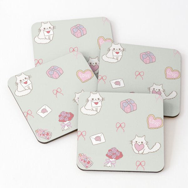 Item preview, Copy of Love letters and Cats (Sage) designed and sold by HarunaMcDesigns.