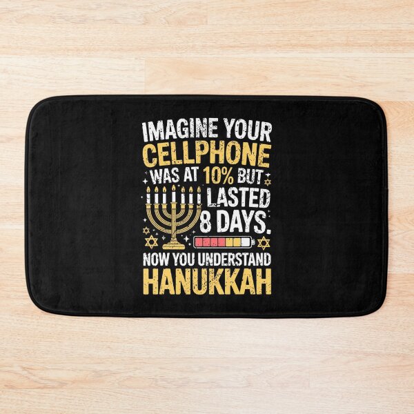 Item preview, Hanukkah Miracle Phone Battery Humor Jewish designed and sold by BeverlyBrenda.