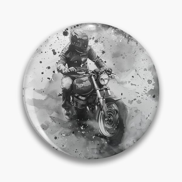 Item preview, Watercolor motorcycles bikers racing motorcyclists with splashes of grunge paint designed and sold by fuzzyfox.