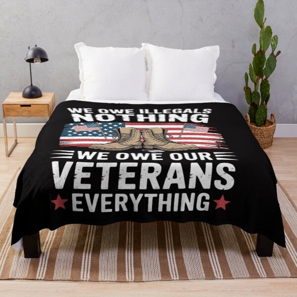 Item preview, We Owe Illegals Nothing We Owe Our Veterans Everything designed and sold by ConceptThena.