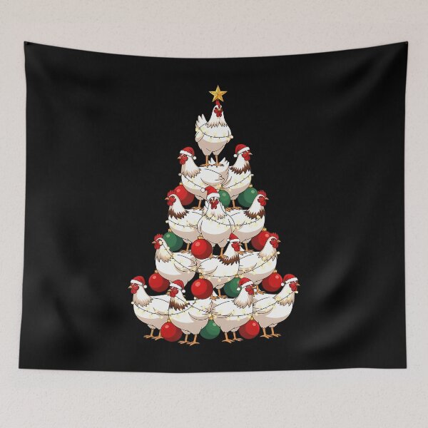 Item preview, Chicken Christmas Tree Funny Hen Poultry Graphic designed and sold by RuthSheila.
