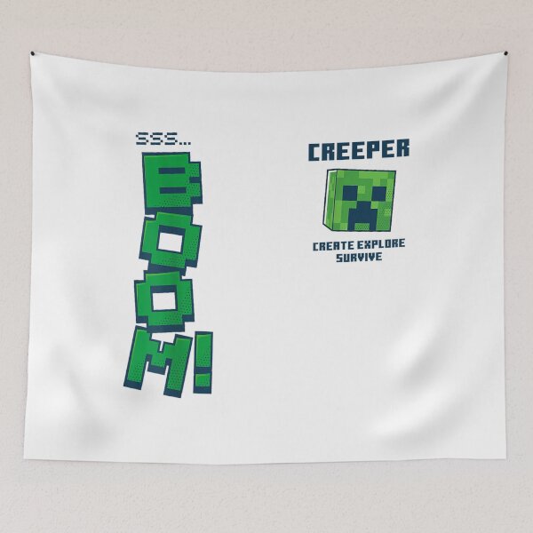 Item preview, Boom Explosion Green Pixel Monster Funny Retro Gamer Art designed and sold by DemetMath.