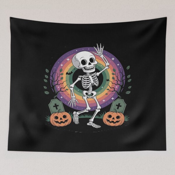 Item preview, Spooky Season Skeleton Dancing Jack O Lantern Halloween designed and sold by Sandrhaus.