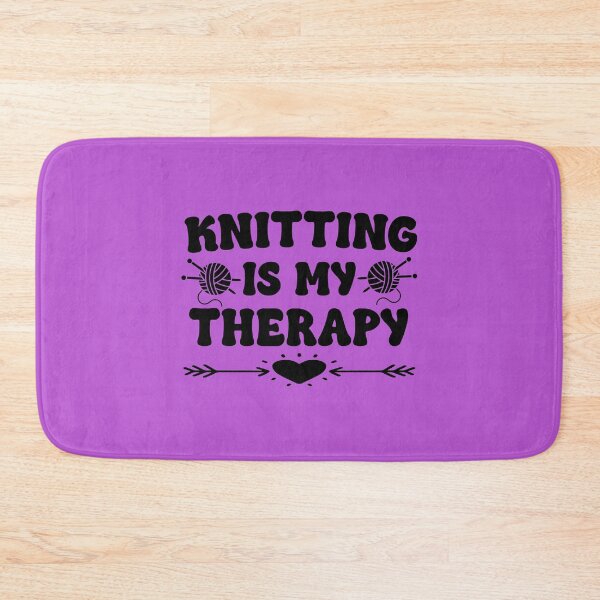 Item preview, Knitting Is My Therapy. Funny Knitting Quote. Yarn Lover. Knitter designed and sold by DesignHouse07.