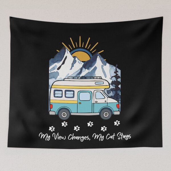 Item preview, My Views Changes, My Cat Stays. Funny RV and Cat design designed and sold by SofikoDesigns.