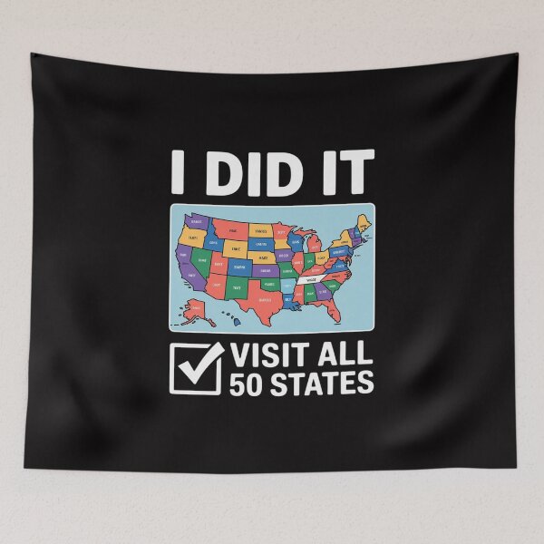 Item preview, Visited all 50 states, USA map for travel champion lover designed and sold by Viepenny.