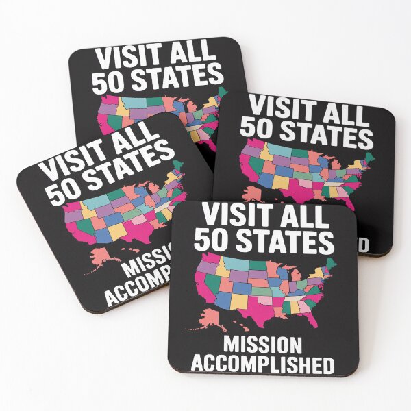 Item preview, Visit all 50 states map USA travel gift designed and sold by Viepenny.