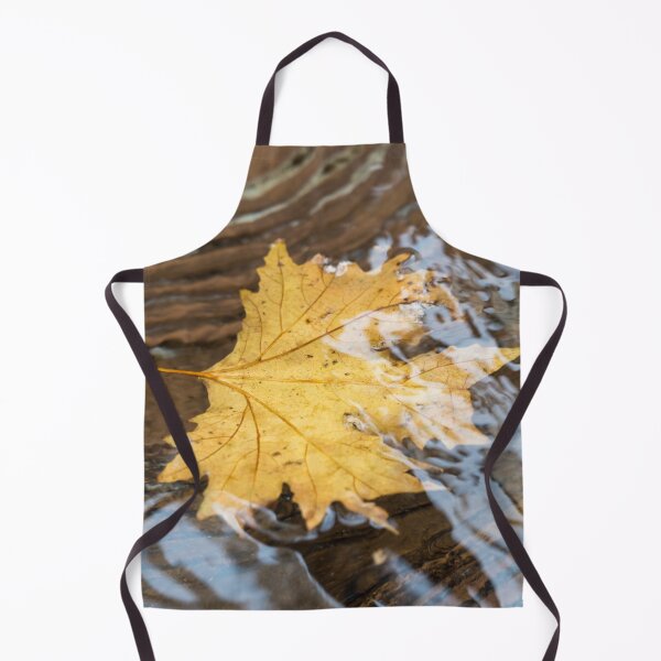 Item preview, Yellow Autumn Leaf Gliding on Rippling Water designed and sold by Georgia Mizuleva.