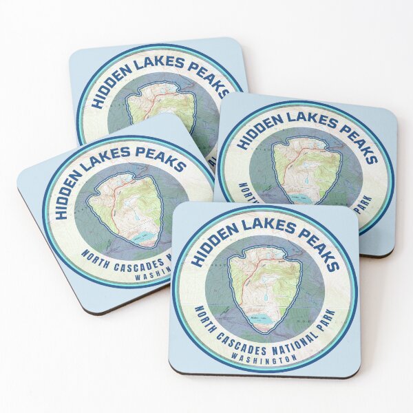 Item preview, Souvenir Map - Hidden Lakes Peaks North Cascades National Park designed and sold by Willz Designz.