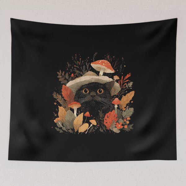 Item preview, Mushroom And Cat designed and sold by DanielleTonia.