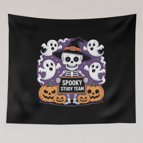 Item preview, Spooky Study Team - Cute Halloween Skeleton Teacher designed and sold by ryukaizox1.