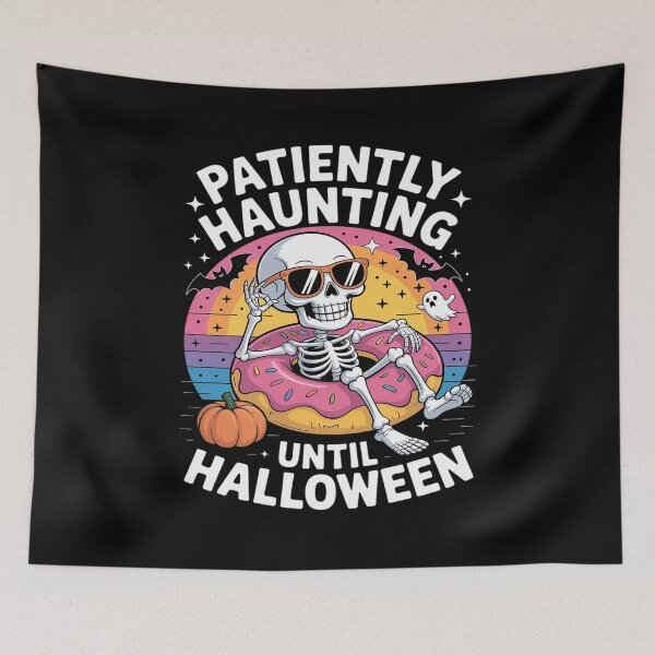 Item preview, Spooky Summer Skeleton Patiently Haunting Until Halloween designed and sold by ryukaizox1.