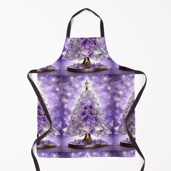 Item preview, SEASONS GREETING CHRISTMAS TREE Purple Amethyst Sapphire Stained Glass Art Print on Demand ~Winter Wonderland Party Decoration~Birthday Gift~Favor designed and sold by Spinning Plates 360.
