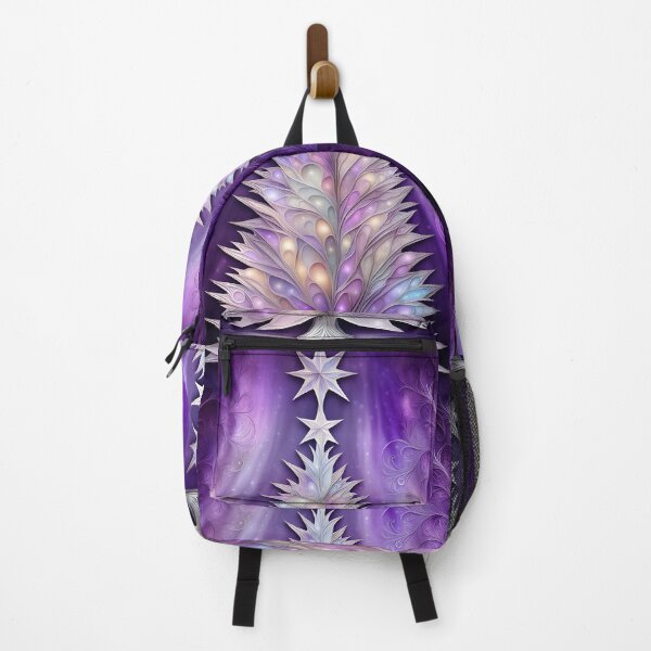 Item preview, SEASONS GREETING CHRISTMAS TREE Purple Amethyst Sapphire Stained Glass Art Print on Demand ~Winter Wonderland Party Decoration~Birthday Gift~Favor designed and sold by Spinning Plates 360.