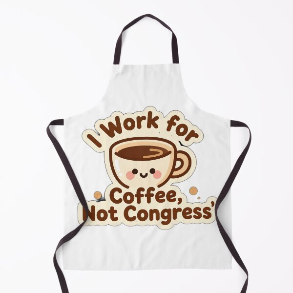 Item preview, I Work For Coffee Not Congress Government Shutdown Sticker designed and sold by AnaArt4.