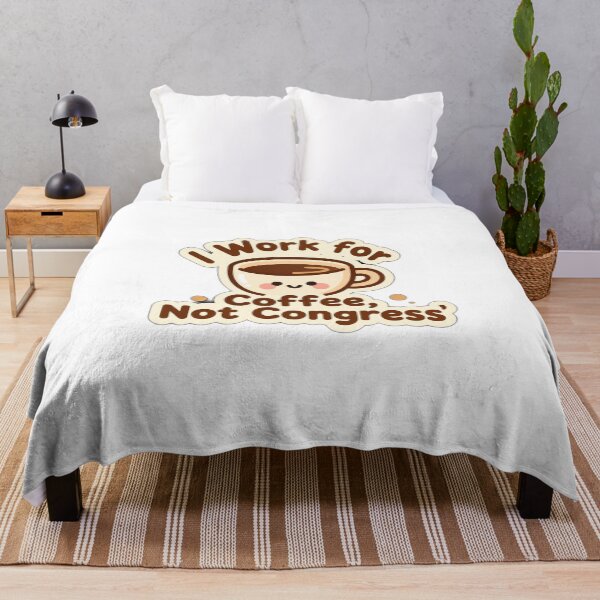 Item preview, I Work For Coffee Not Congress Government Shutdown Sticker designed and sold by AnaArt4.