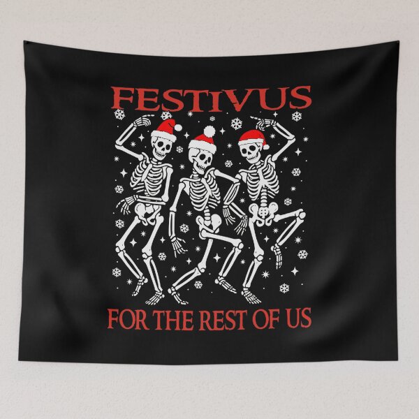 Item preview, Festivus For The Rest Of Us Funny Anti Christmas Skeletons  designed and sold by Bad Kitty Designz.