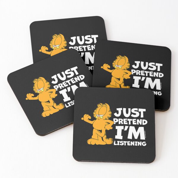 Item preview, Garfield Just Pretend Im Listening Funny Sarcastic Quote designed and sold by SantoAtti.