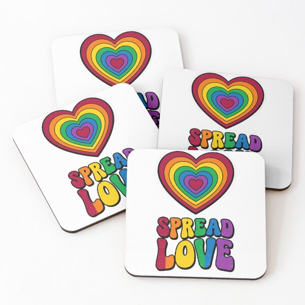 Item preview, Spread Love Retro Rainbow Heart designed and sold by Quillway.
